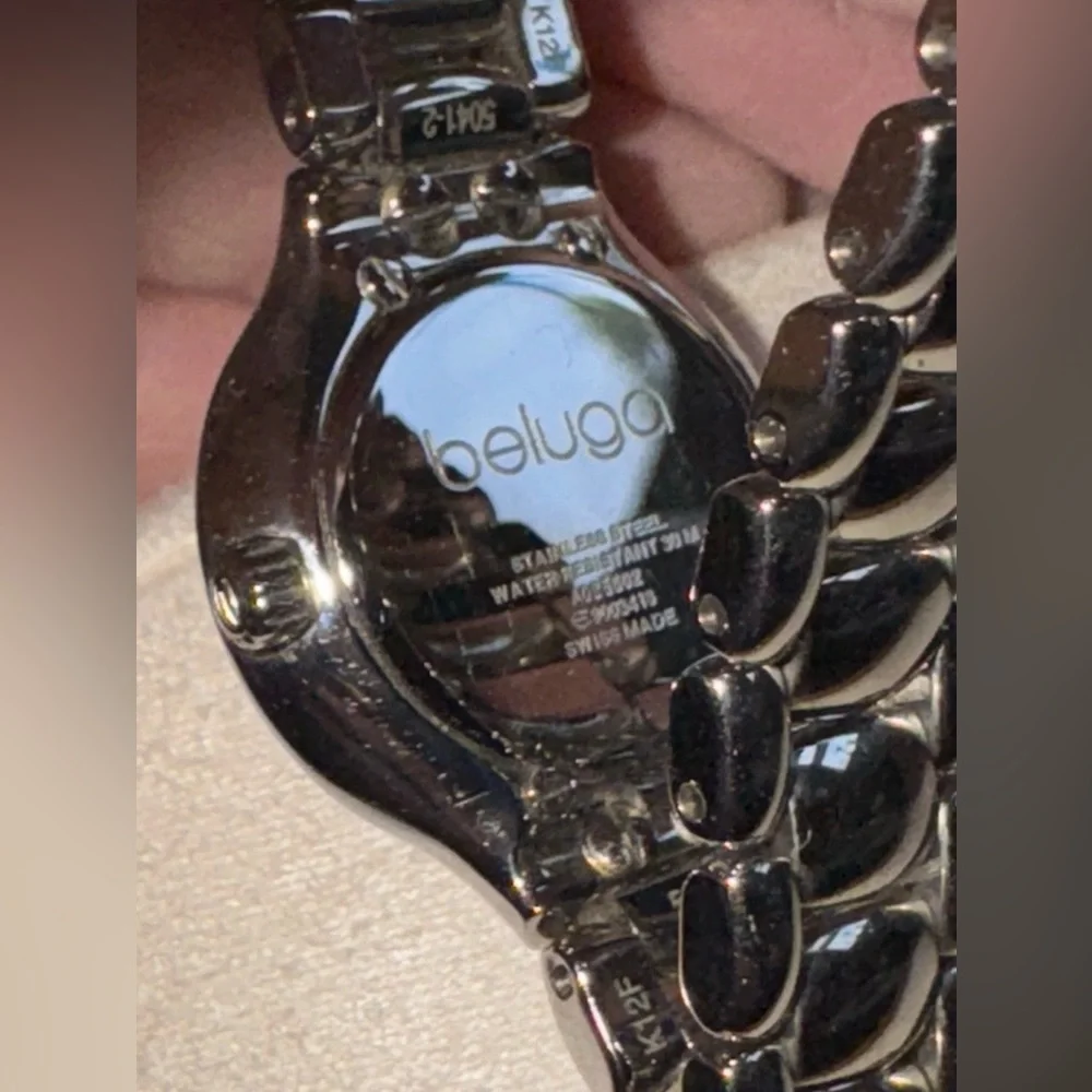 Ladies Women’s EBEL Beluga SS Diamond & Blue Mother of Pearl Wrist Watch w/ Box